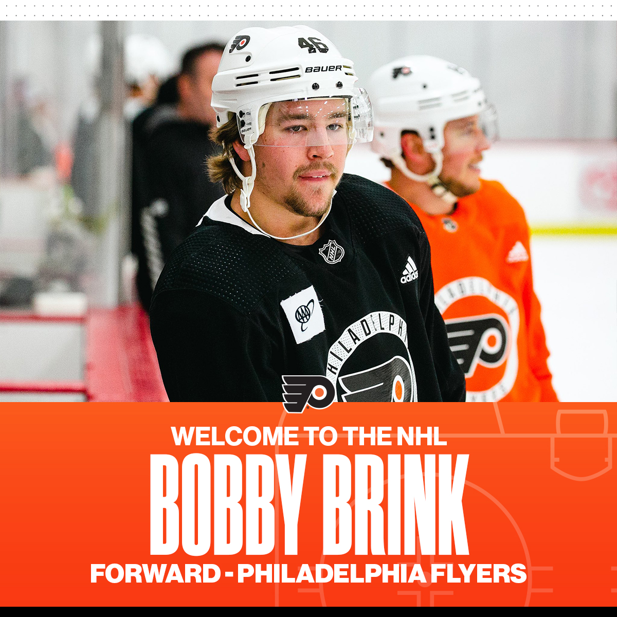 NHL (@nhl) on Twitter photo On the Brink of something great. 🧡
<a href="/BobbyBrink19/">Bobby Brink</a> is set to make his NHL debut with the <a href="/NHLFlyers/">Philadelphia Flyers</a> after winning the NCAA championship with <a href="/DU_Hockey/">Denver Hockey</a>!  
Read more ➡️ spr.ly/6014KFFIy
📺: 7p ET on <a href="/espn/">ESPN</a> On the Brink of something great. 🧡
<a href="/BobbyBrink19/">Bobby Brink</a> is set to make his NHL debut with the <a href="/NHLFlyers/">Philadelphia Flyers</a> after winning the NCAA championship with <a href="/DU_Hockey/">Denver Hockey</a>!  
Read more ➡️ spr.ly/6014KFFIy
📺: 7p ET on <a href="/espn/">ESPN</a>