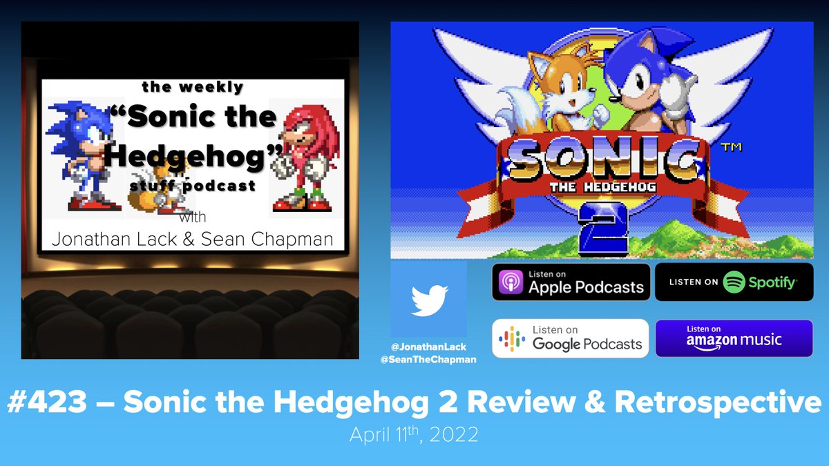 NEW PODCAST! We gotta go fast because we're reviewing #Sonic the Hedgehog 2! Not the movie - well, a little bit the movie - but the original game from 1992! One of the greatest game sequels ever and a ton of fun to discuss. Listen! Subscribe! https://t.co/Unx9iOhltR https://t.co/z8uDBHlCu0