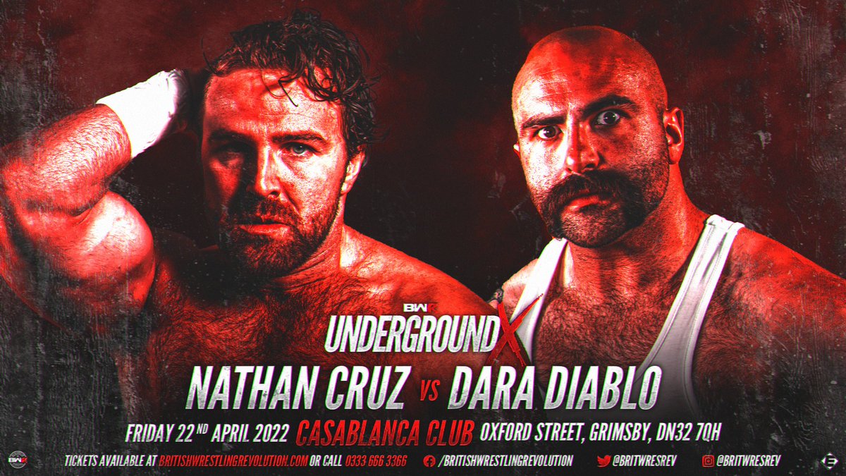 Nathan Cruz is on a warpath and will stop at nothing to prove that he deserves another shot at the BWR Heavyweight title. Next Friday at Underground X, Dara Diablo looks to put an end to Nathan's aspirations. 🎟️ GET YOUR TICKETS HERE! 🎟️ ticketsource.co.uk/bwr