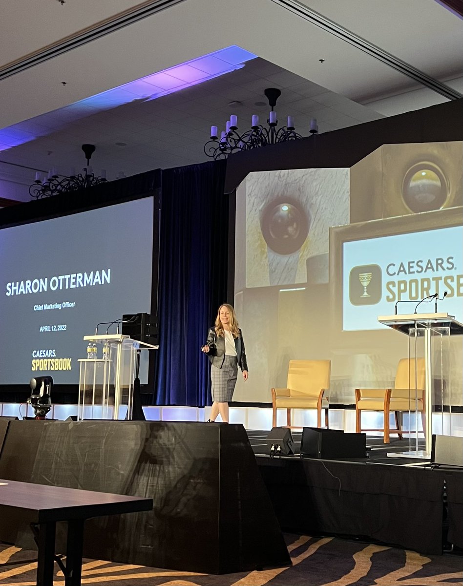 mckinney's tweet image. We are all Caesars! This morning @anamarketers, CMO of @CaesarsSports Sharon Otterman told the inspiring story of how Caesars Sportsbook was built in 99 days and has dominated the mobile sports betting market share. With an inspired team, greatness can be achieved.  #ANABRAND