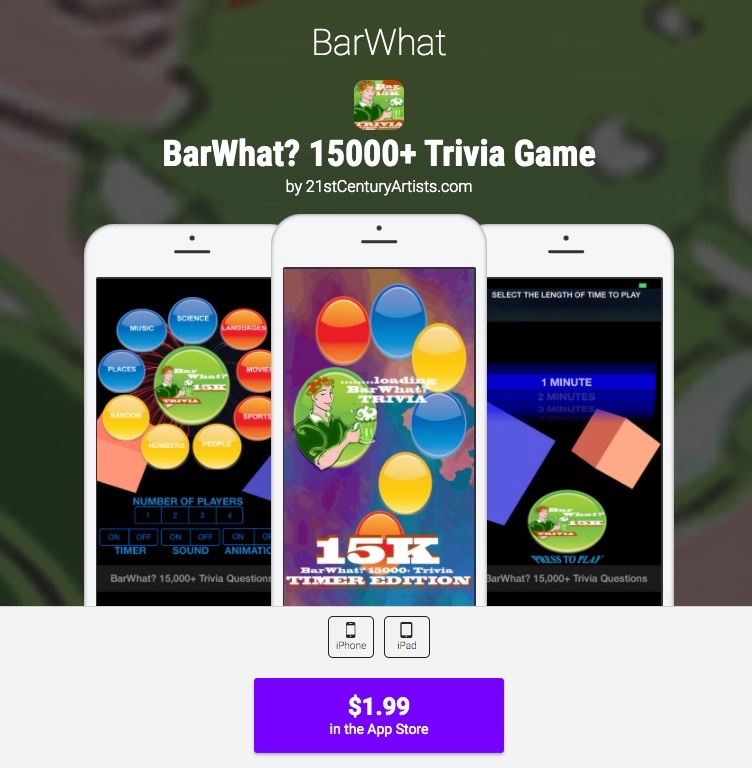 BARWHAT? 15000+! Thanks for enjoying our Grammy trivia folks! Number #54 today on the top charts at Apple -
Thanks for the downloads!