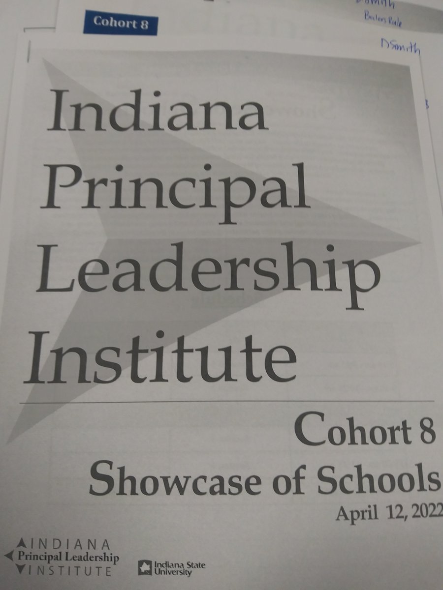 DSmithInSchools's tweet photo. Indiana Principal Leadership Institute Cohert 8 Showcase of Schools. @INPLI1 #IPLI #INPLI #IPLI8 #INLI8 https://t.co/xw6drkeXtB