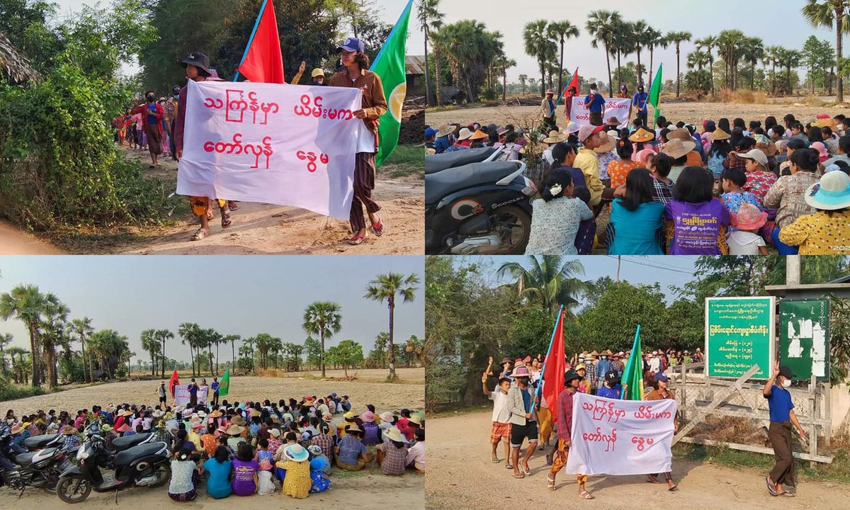 mashwemoe2021's tweet photo. Anti-coup revolutionary strike in Sagaing's Taze Twp.  #2022Apr12Coup #VillagesBurntDownByJunta #WhatsHappeningInMyanmar https://t.co/AAySNGZ6cX