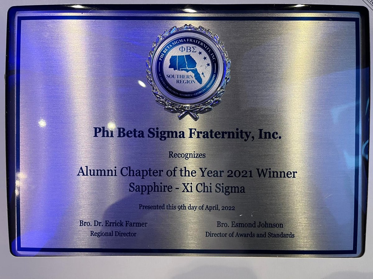 XiChiSigma1914's tweet image. This weekend we were recognized by the Southern Region as Chapter of the Year on the Sapphire level. Congratulations to all the Brothers! #GDOLD #TheXCSWay #PBS108