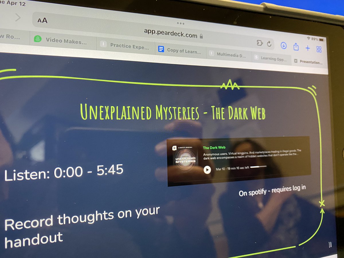 MrsKannekens's tweet photo. Glad to join @hlaturnas at @EagleButtePRSD8 #myprps for #Info10 as we dive into student #podcasts
Only about 5 of 20 some students have ever listened to podcasts… so some sampling from #thejunkdrawer via @BryonCar
#revisionisthistory by @Gladwell
#unexplainedMysteries https://t.co/kmdi9crYPi