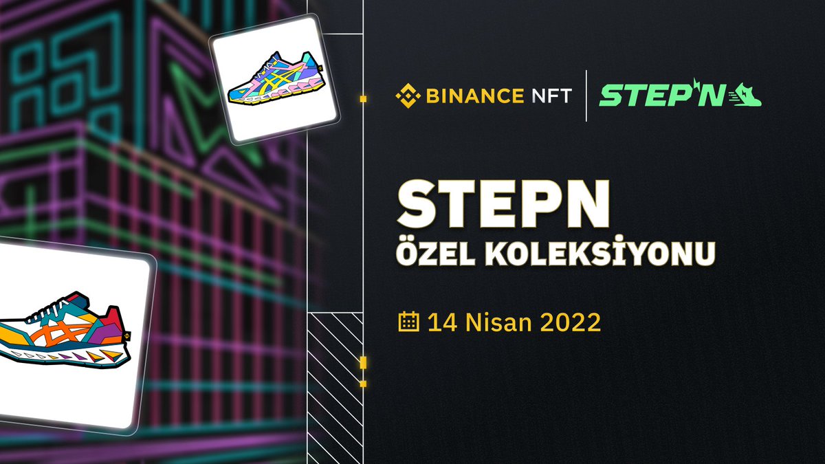 Binance_Turkish's tweet photo. 22 Nisan 2022 tarihine kadar, sınırlı sayıda STEPN NFT Sneaker 🏃‍♂️👟 kazanma şansı yakalayın! 🥳

@TheBinanceNFT x @Stepnofficial 

Çekilişe katılmak için⬇️
https://t.co/7riB9Ld0mb https://t.co/tuiysSpmXx