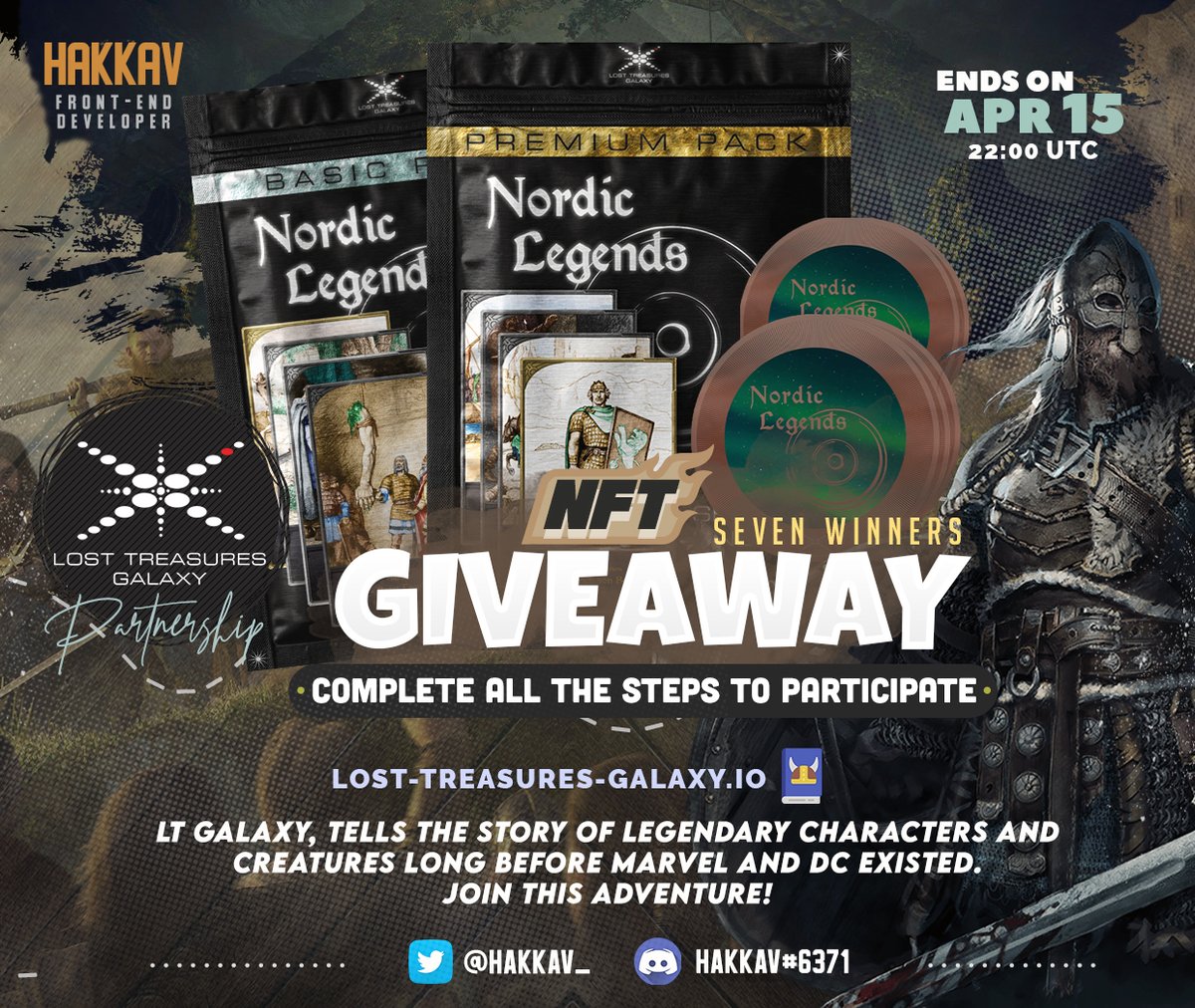 hakkav_'s tweet photo. NFT GIVEAWAY: LTGalaxy🎉
1️⃣Follow @hakkav_&amp; @LostTG_Official
2️⃣Like and retweet this post.
3️⃣Leave a comment and tag +3 friends.
​4️⃣Ends 15/04 22:00UTC🗓️

Participate now, good luck!🦁
#NFTCommunity #NFTGiveaway #WAXP #BNB #NFTProjects #NFTdrop #NFT #NFTcollectors #SolanaNFT #NFT https://t.co/dBd376JyJm