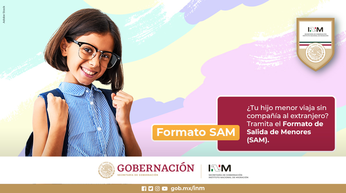 Toma en cuenta que si uno o ambos padres viajan ✈️ con su hijo menor de edad al extranjero, no se requiere tramitar el #FormatoSAM del <a href="/INAMI_mx/">INM</a>.  
bit.ly/3jo8zUy