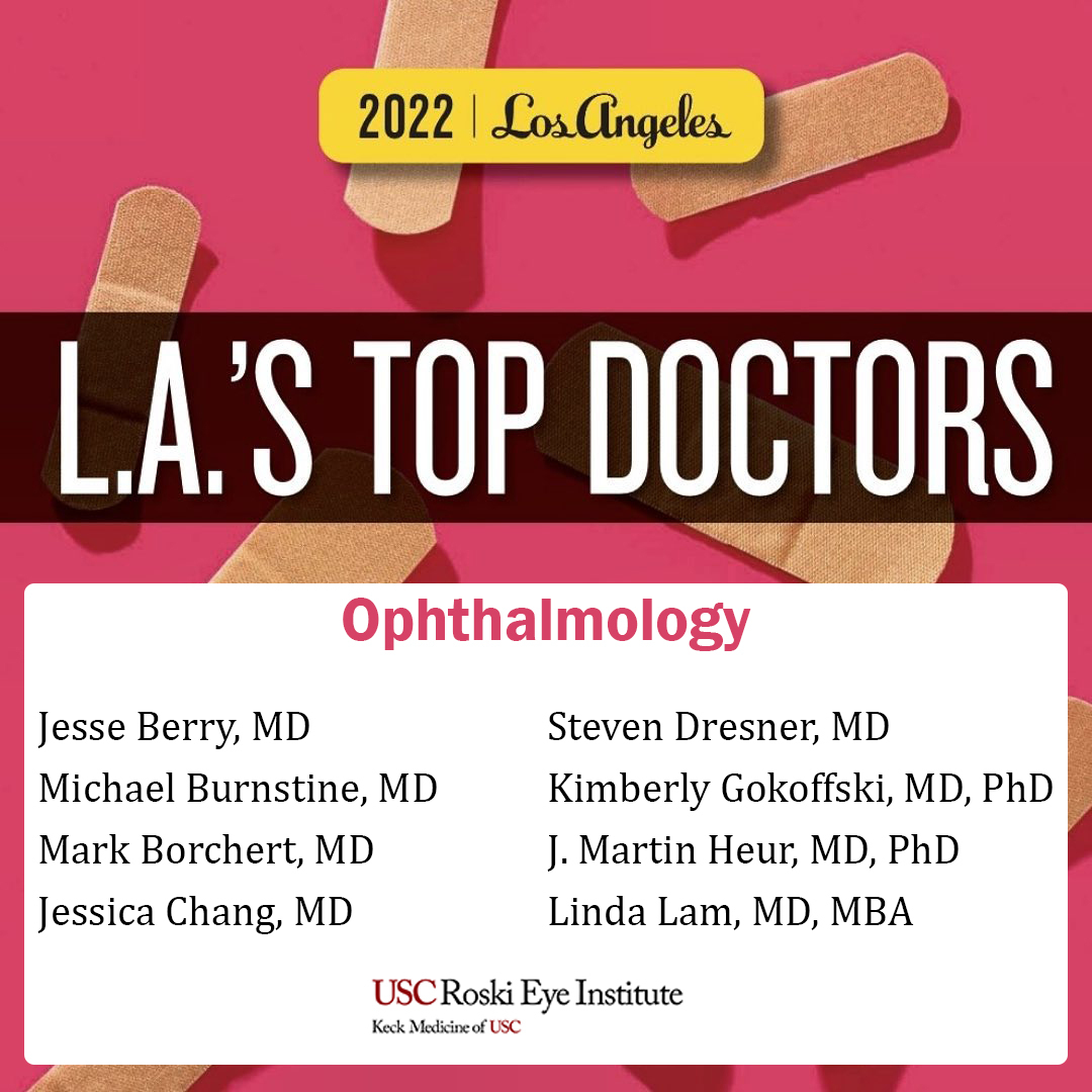 USCEye's tweet photo. Congratulations to our 15 clinical physicians who were included in Los Angeles Magazine's “L.A.’s Top Doctors”! #USC #ophthalmology #usceye #LA #fighton #Losangeles #Ophthalmology https://t.co/DSCXVwkeeY