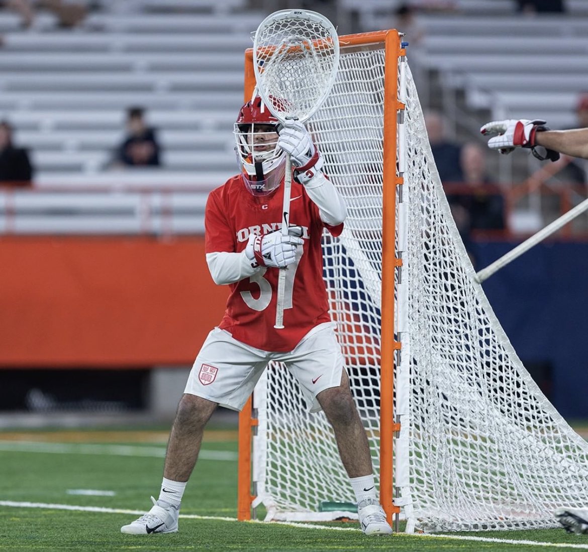 Sweetlax_Fla's tweet photo. What a night for Wyatt Knust! Wyatt backstopped a huge comeback with 8 saves to help Cornell get the W against Syracuse! Great game Wyatt we are proud of you! https://t.co/RcfENbSqVZ