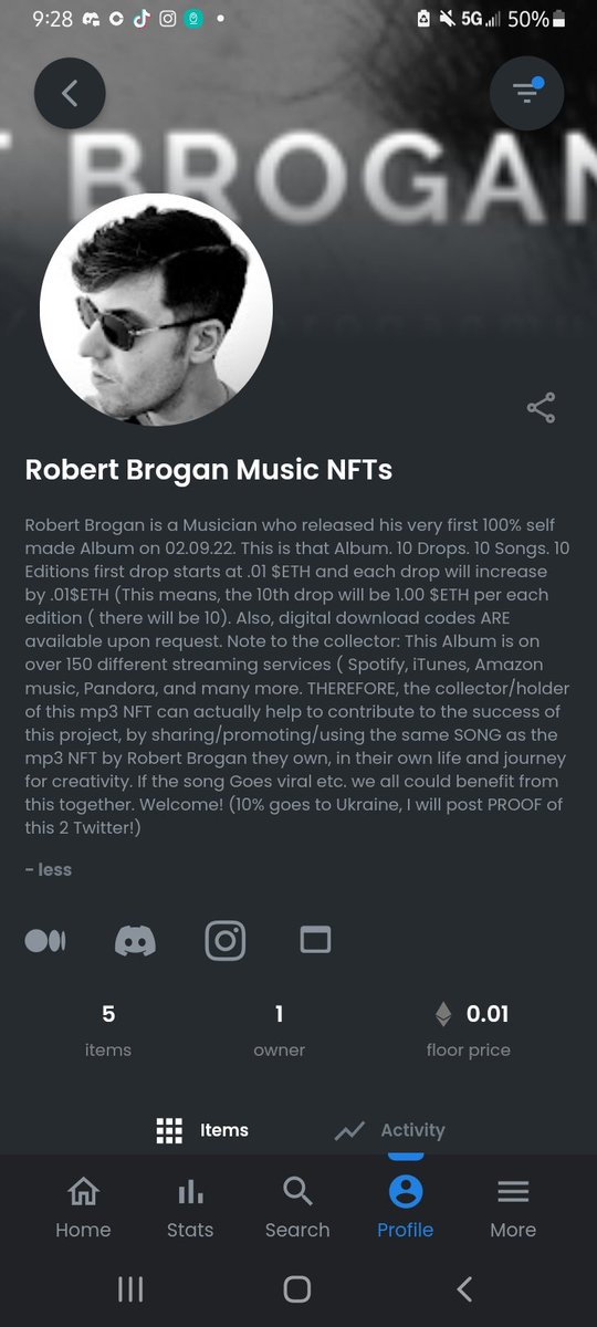 RobertBroganArt's tweet photo. 1/5.Here's an updated look at my UNIQUE #NFTmusicproject. I told you not to sleep on it! No longer will there be the 10% stacking discount! It's Gone! Drops 6-10 I hope to add surprise benefits (im working on merch for my website...etc) depending how fast all 5 current songs .. https://t.co/TSlfPgtXuu