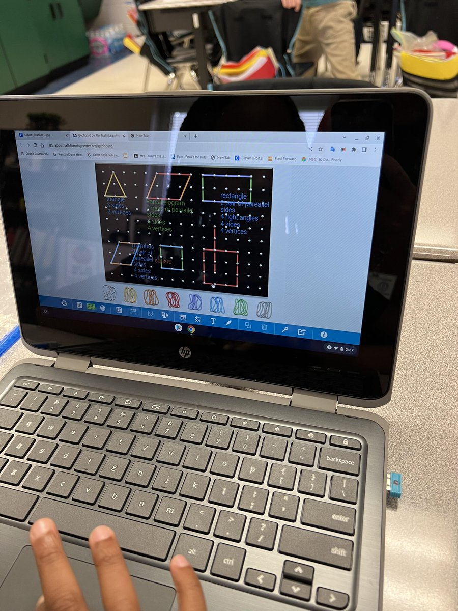 Caroline_3GS's tweet photo. @LegacyElement 2nd graders are using digital geoboards to create 2D and 3D shapes. They identified  polygons and their many attributes. Drawing the cube and watching it come to life brought much excitement! @MadCoSchools #readysetforwardmcss @AmstiUAH https://t.co/qcdUSiWvVD