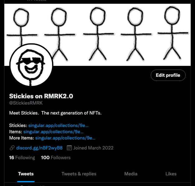 StickiesRMRK's tweet photo. 100 Followers.  Zero "tag 3 friends" giveaways.  It's a slow and steady game.  💕 Thanks for joining me on this journey 💕 https://t.co/angV3x8Mqh