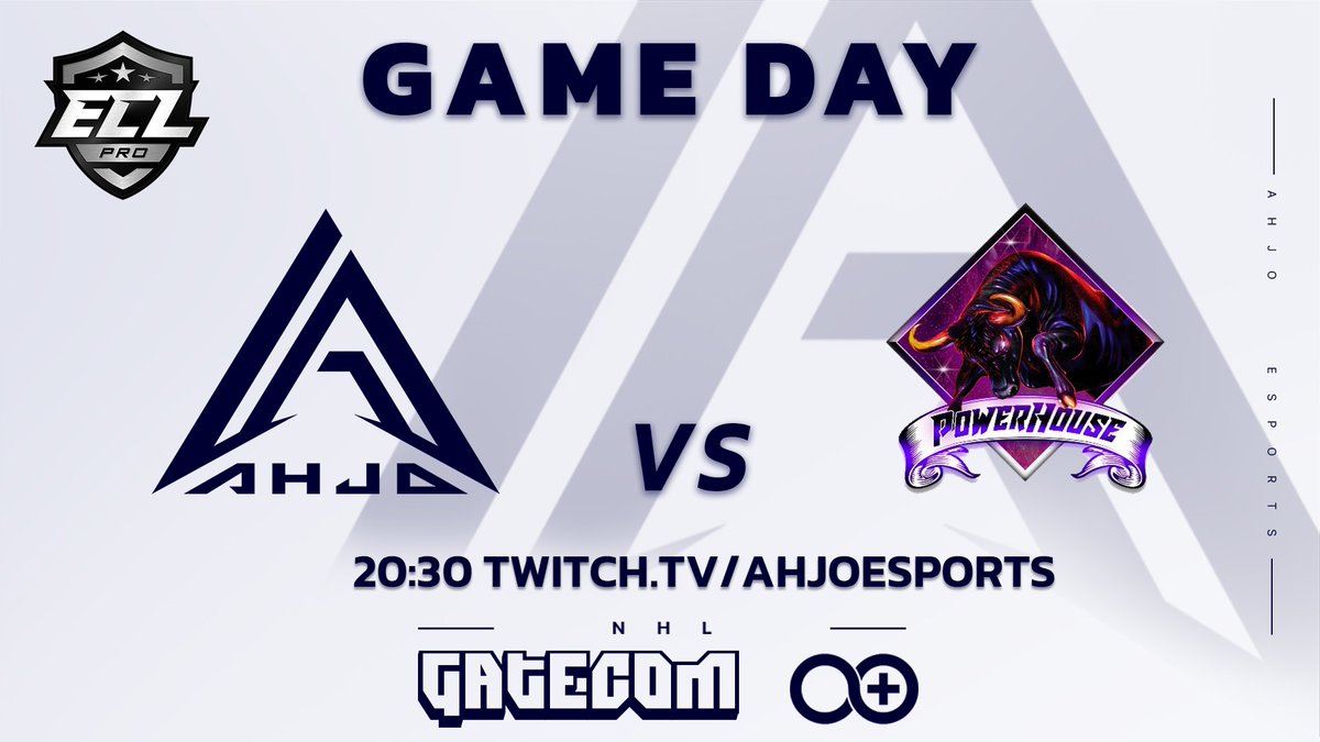 Let's continue the week with #ECL22Spring PRO!

First game will be casted but the second game only streamed.

⏰ 20:30
🆚 <a href="/PowerhouseHC_/">Powerhouse HC</a> 
📺 twitch.tv/AHJOesports
🎙️🇫🇮 @torpeedro &amp; <a href="/Tonza_J/">Toni Järvinen</a> 

⏰ 21:30
🆚 <a href="/Renascor_NHL/">Renascor</a> 
📺 twitch.tv/AHJO_NHL

#esportsfi #ahjogg