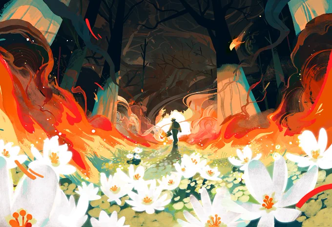 Hi #PortfolioDay !✨🌿

I'm Mathias, a queer illustrator looking for work in editorial, publishing (spring/summer), product design, and other fun projects you might have in mind! 
--
🍎https://t.co/jDMT2lXour
🍊mathias.illustration@gmail.com
📘Repp'd by @SoCalledYALife 