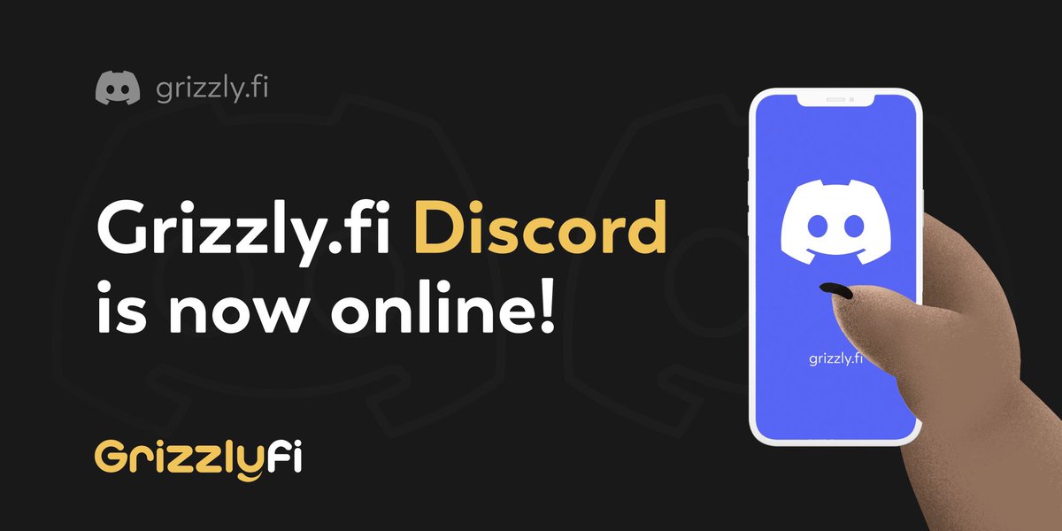 GrizzlyFi's tweet photo. Our #Discord server is now live and accessible🎉

For all of you who want to get three extra points at the 10k GHNY Giveaway: log in at https://t.co/odk9gcmOL2 and get the extra points by joining our Discord server🚀

Or join us directly: https://t.co/Pf93IsjhWL

See you there👋 https://t.co/tdbgjdXgc2
