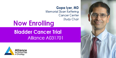 Alliance for Clinical Trials in Oncology (@alliance_org) on Twitter photo For #TrialTuesday, .<a href="/IyerGopa/">Gopa Iyer</a> <a href="/MSKCancerCenter/">Memorial Sloan Kettering Cancer Center</a> leads <a href="/ALLIANCE_org/">Alliance for Clinical Trials in Oncology</a> trial A031701 to see how well gemcitabine hydrochloride and cisplatin work in treating patients with invasive #bladder #urothelial #cancer. Learn more: bit.ly/AllianceA031701 #NCI #NCTN #blcsm <a href="/BladderCancerUS/">Bladder Cancer Advocacy Network</a> For #TrialTuesday, .<a href="/IyerGopa/">Gopa Iyer</a> <a href="/MSKCancerCenter/">Memorial Sloan Kettering Cancer Center</a> leads <a href="/ALLIANCE_org/">Alliance for Clinical Trials in Oncology</a> trial A031701 to see how well gemcitabine hydrochloride and cisplatin work in treating patients with invasive #bladder #urothelial #cancer. Learn more: bit.ly/AllianceA031701 #NCI #NCTN #blcsm <a href="/BladderCancerUS/">Bladder Cancer Advocacy Network</a>