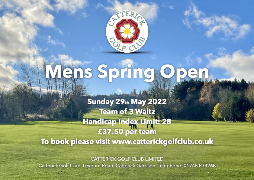 Mens Spring Open <a href="/CatterickGC/">Catterick Golf Club</a> Sunday 29th May 2022