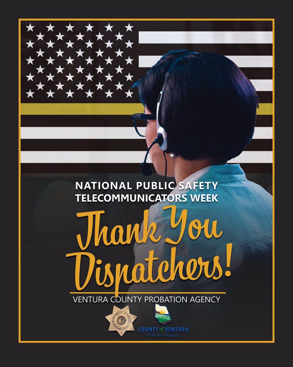 VtaCoProbation's tweet photo. It’s National Public Safety Telecommunications Week! Huge shout out to our unseen first responder heroes that keep us safe! We are so thankful for their support!
#dispatch #thingoldline #hero #probation #venturacounty #vcsheriff #oxnardpolice #simivalleypd #venturapolice https://t.co/QUfmSGpEha