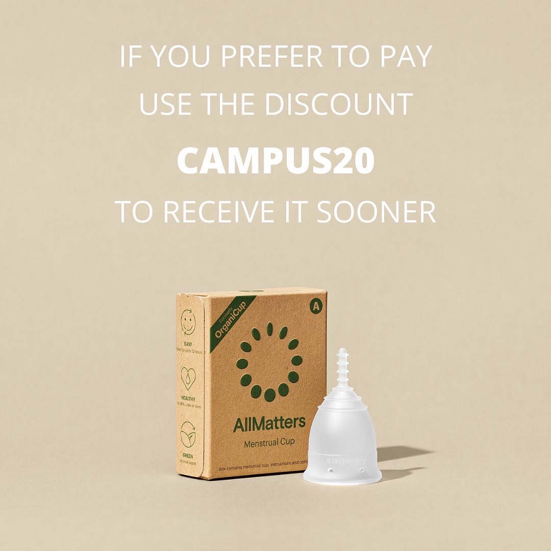 The Women's Empowerment Team has partnered with AllMatters – the sustainability-focused personal care company – to offer free menstrual cups to interested students for a limited time. To get your free <a href="/allmatters/">Daniel F. Diaz</a> menstrual cup, fill out the survey: lnkd.in/dFApqDD5