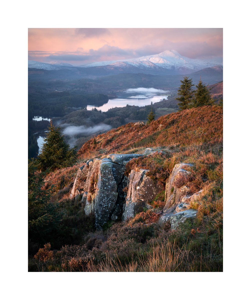 ShutrRelease's tweet photo. Looking back to a gorgeous morning in December, a favourite spot where I often reuse my tripod holes #Trossachs #Scotland https://t.co/TG2BYE2UDJ