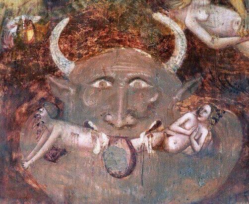 Vorewig's tweet image. Давайте немного отвлечемся от новостей и посмотрим на искусство. Вот, например, итальянская фреска с изображением антихриста