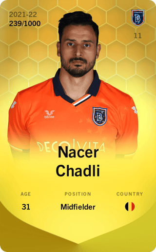 DatariumFC's tweet photo. 🎁 Giveaway #Sorare 🎁

—> 1 carte limited de Nacer Chadli🟨à gagner 🔥

Conditions: 

- Rt et like ce tweet ♻️ ❤️
- Follow me 
@SorariumFC

🍀 TAS le 15 Avril 🍀 https://t.co/3fmP4G4Kbf