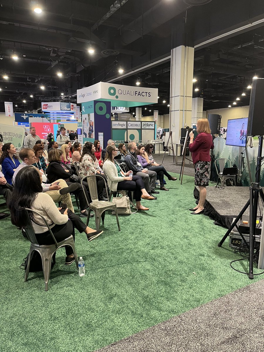 NationalCouncil's tweet photo. Sandra Shaklan of @Cigna at the #WellbeingZone talks what it takes for a [mentally] healthy workforce #NatCon22 https://t.co/52DECxGiTv