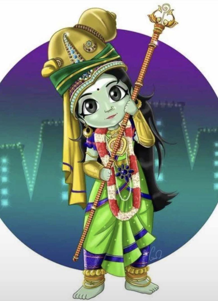 A Digital Artist has nicely portrayed the 

Rayar Kreetam (Crown) 
Parivattam (Silk Head Band)
Ratna Sengol (Precious stoned scepter) 
Veppam Po Malai (Neem flower garland) 

Don’t know the name of the artist