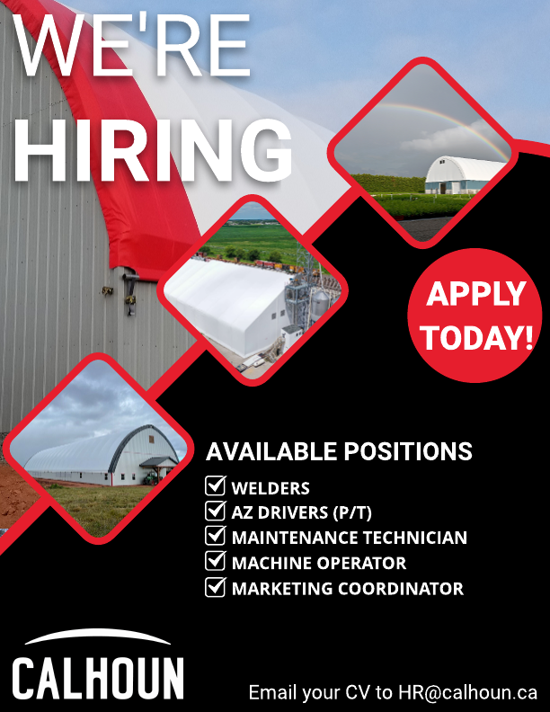 CalhounSS's tweet image. We're at the @HMAmfg job fair in Clinton, Ontario - Libro Hall - and hiring for several positions! Stop by to see us, or email your CV to HR@calhoun.ca
#ourstrengthisinourstructure