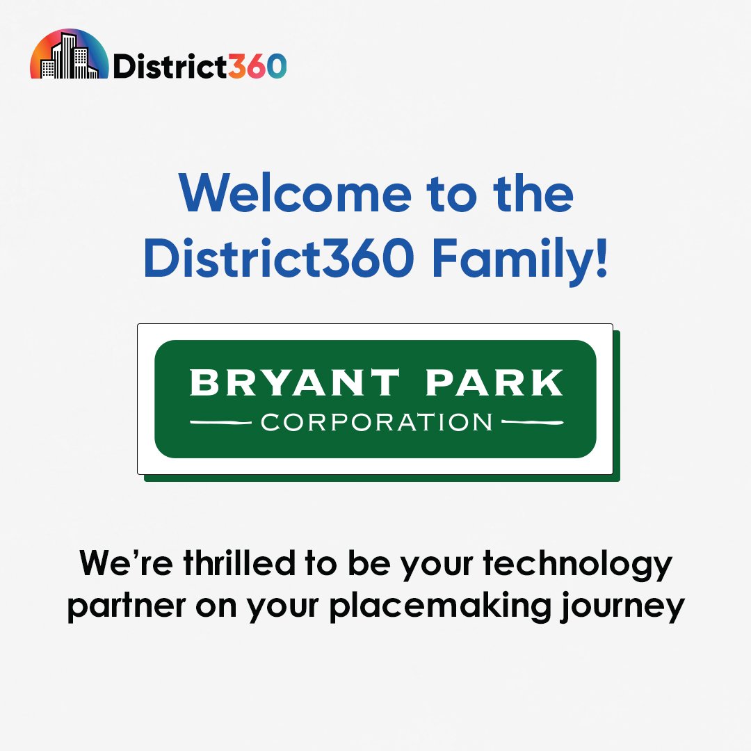 district360's tweet photo. Thank you @bryantparknyc Corporation for choosing District360, the premiere CRM for downtown districts. We are excited to be your technology partner.
#district360 #salesforce #businessimprovementdistrict #downtownalliance #BID #districtdevelopment #workfromanywhere https://t.co/UJtpIUgRnV