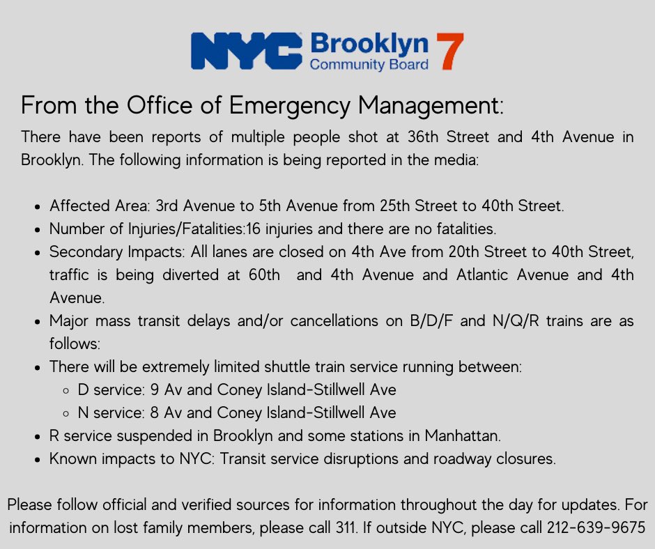Friends and neighbors in <a href="/BkCB7/">Brooklyn Community Board 7</a>, I’m still processing the horrific events of this morning. I’m heart broken and sending light and strength to the victims, their families, and our entire community. #SUNSETPARK #