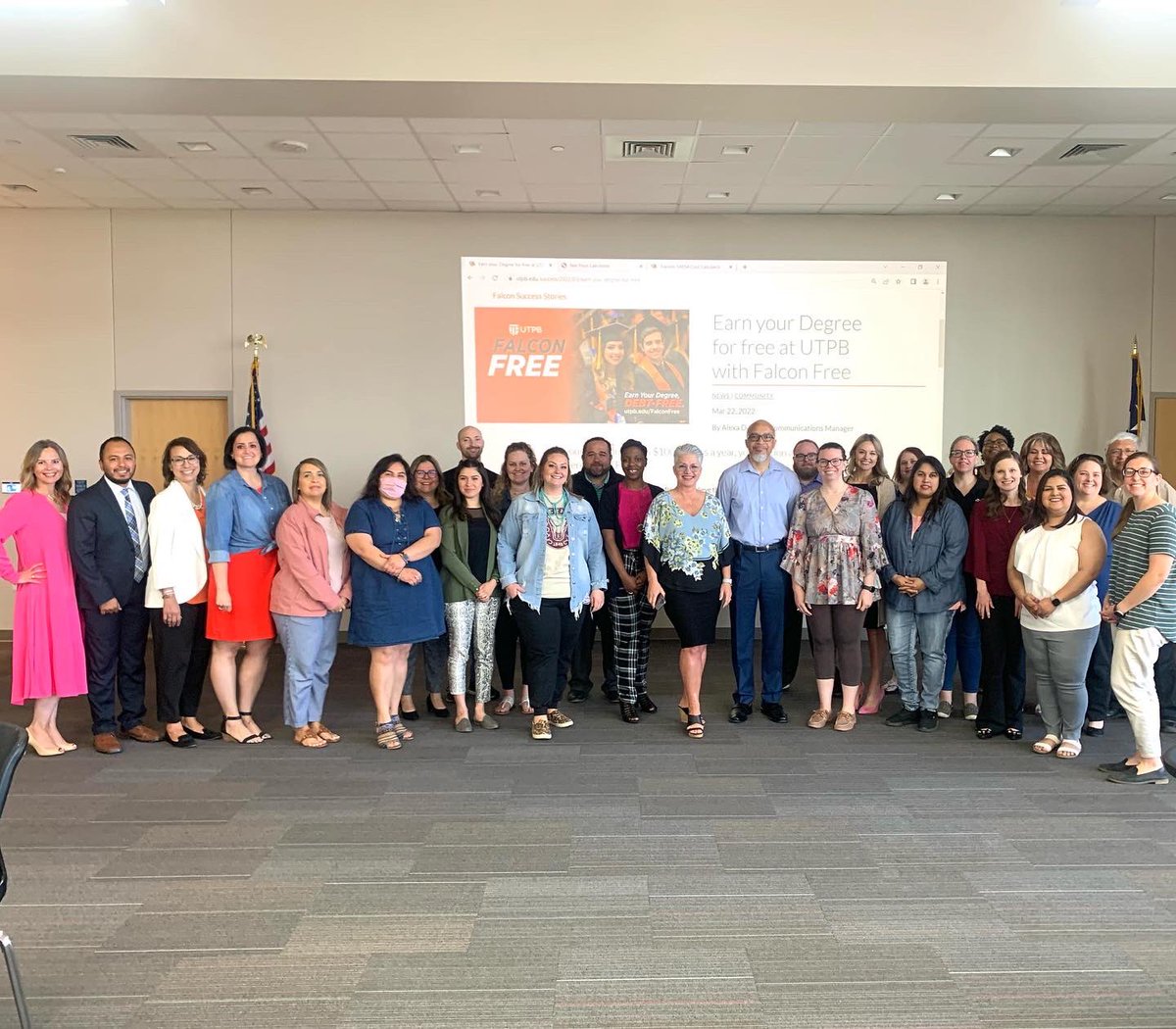 utpb's tweet photo. Our admissions team stopped by @OdessaCollege this morning with breakfast for OC’s admissions, financial aid, and advising teams. We are so thankful for our partnership with OC!

We also announced today that application fees to UTPB will be WAIVED for all OC students! #OC2UTPB https://t.co/qgoVn3Myxc