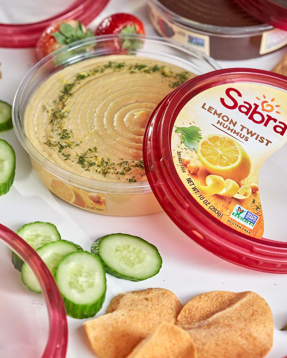 Refresh your hummus flavors for Spring with Lemon Twist Sabra Hummus.