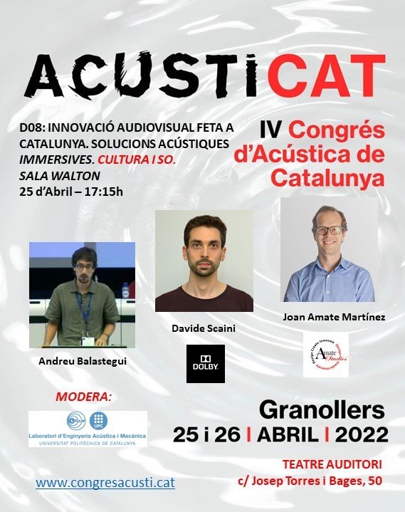 acusti_cat's tweet photo. L'electroacústica i l'àudio envolvent per a espectacles audiovisuals. Una experiència immersiva feta a Catalunya amb @Balakis @Innovacio_UPC #davidiscaini @Dolby @Dolby_Spain i @joanamate @amatestudios #electroacústica #amplificadors #show https://t.co/iffFk4Oyr1