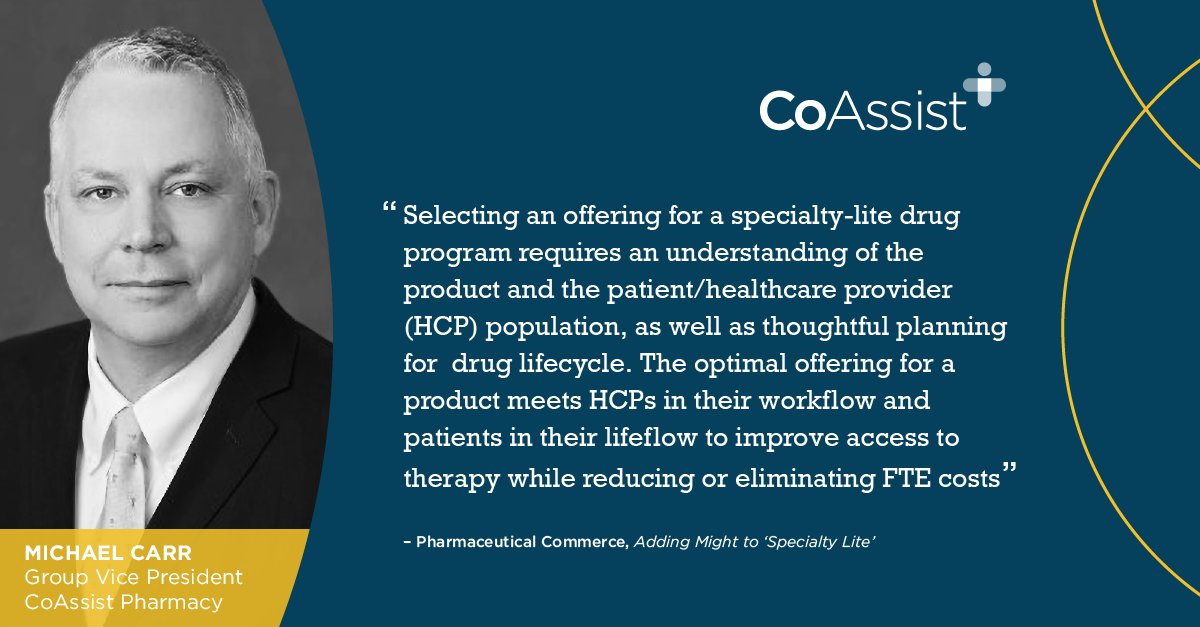 AssistRx's tweet photo. The balance between enhanced services & cost-effective solutions is critical for a specialty-lite drug patient support program. Read more from Michael Carr in his @PharmaCommerce piece to learn more. #InformedAccess #ImprovedOutcomes https://t.co/WWc9TFjR4o https://t.co/rnrZjH5vSe