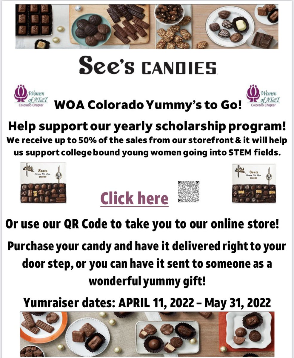 …Women of AT&amp;T Colorado has our See’s candy fundraiser event going on. Who doesn’t love See’s!!!