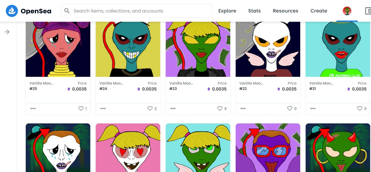 VMAliens's tweet image. Check out our most liked alien, as well as others😊
You don't even know how much a like means to us...just a like gives us the motivation to keep going and to keep pushing towards our goals🛸
Thanks to everyone that shows appreciation🙏
#NFTCommmunity opensea.com/collection/van…