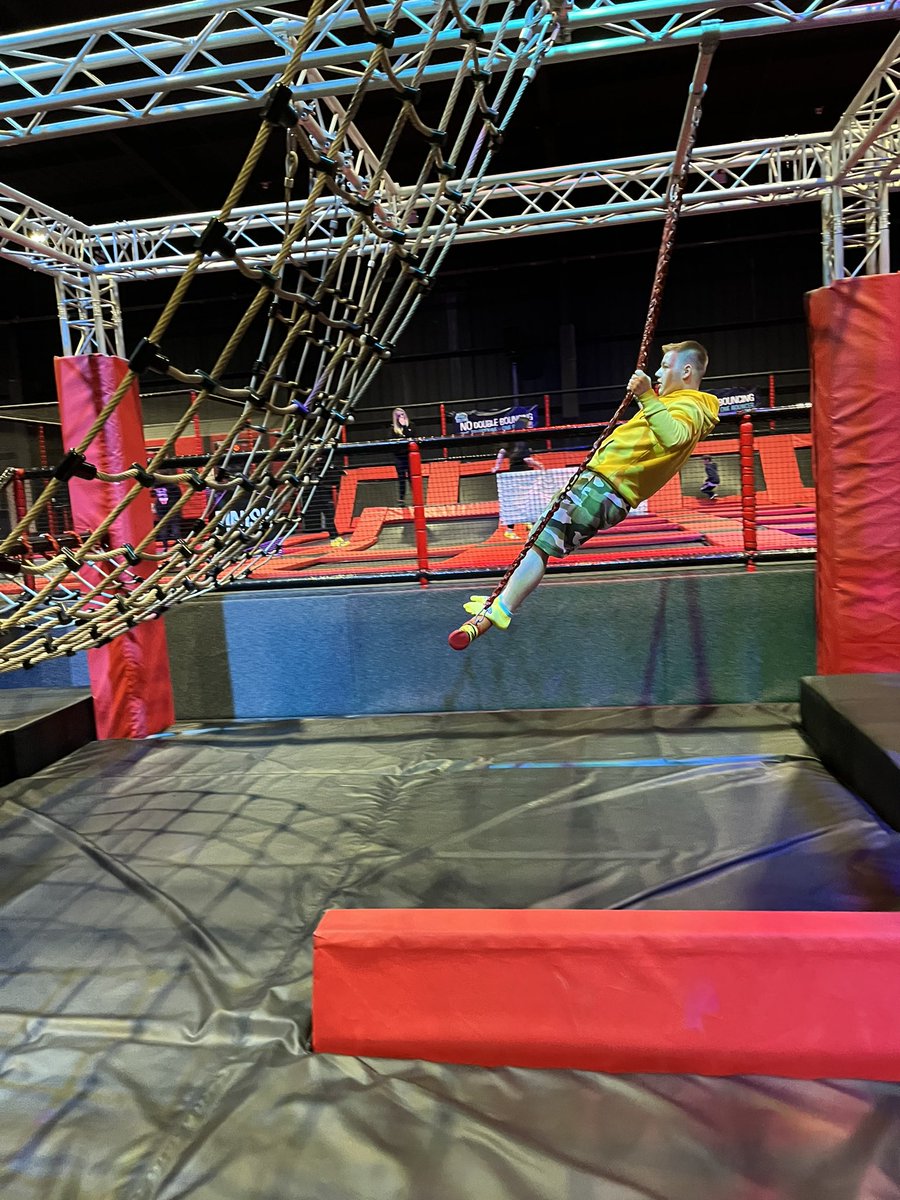 ross_twigg's tweet photo. A great trip with the teens to Airthrill, inflatables and trampolines galore 😀👏😎@FARE_Scotland @Jimmy_FARE @ChriskerrF @RobertFare https://t.co/Hl7JPN0dHz