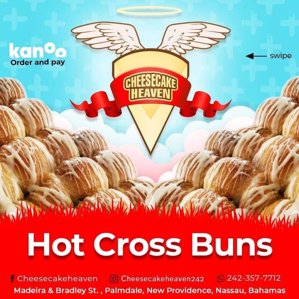 MorningBlend969's tweet photo. We’re LIVE with Jameel Lightbourn from CheesecakeHeaven 
@goodcheesecakes as part of our @guardianradio96 10th Anniversary Celebrations:
Jameel tells #MorningBlend about their hot cross buns specials just in time for Good Friday… https://t.co/pUZNV99dof
