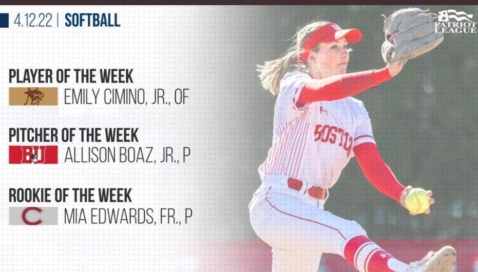 Great job Patriot League rookie of the week! <a href="/miaa_edwards/">mia edwards</a> !!  <a href="/mwhiteburgh/">Mike White</a> <a href="/TribLiveHSSN/">TribLive HSSN</a> <a href="/LCSportsNet/">Lawrence County SportsNet</a>