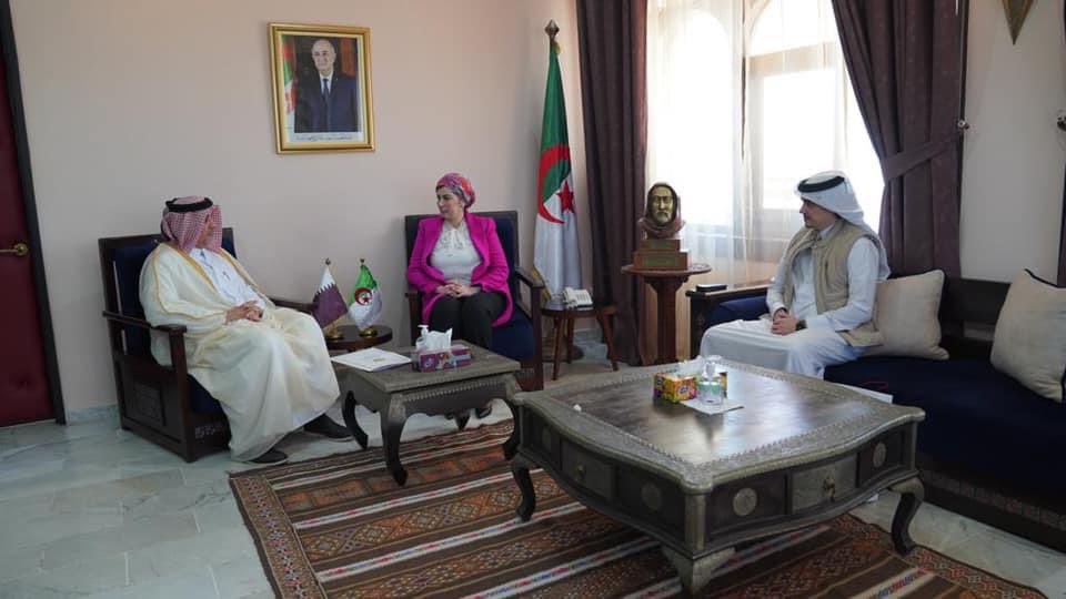 🔴استقبلت الدكتورة صورية مولوجي ،، بمقر الوزارة، سعادة سفير دولة  قطر بالجزائر، السيد عبد العزيز علي  أحمد نعمه النعمة، اللقاء كان فرصة لتأكيد العلاقات المتينة التي تربط بين البلدين الشقيقين ولتثمين الجهود المبذولة من طرف قيادات البلدين

facebook.com/10006900742624…