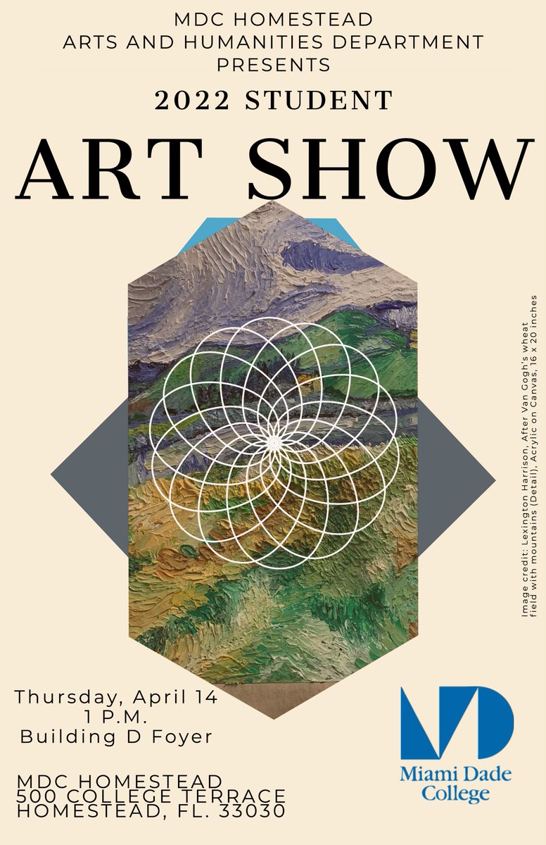 lucasrblanco's tweet photo. My students rock! Swing by the MDC Homestead Campus this Thursday to support them. #artshow #painting #mdchomestead #emergingartists #drawing #printmaking
https://t.co/aOn4PDEdsx https://t.co/5zbZO6JZBl