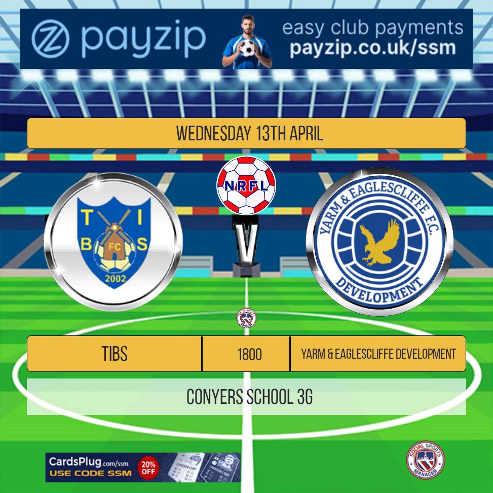 yandereserves's tweet photo. Another midweek game for us tomorrrow night as we again take on our near neighbours @tibsfc1997 in the @NRFLOfficial D1 West. Get yourself down and support the lads!! #UTYAED https://t.co/Smn4bLlRqz