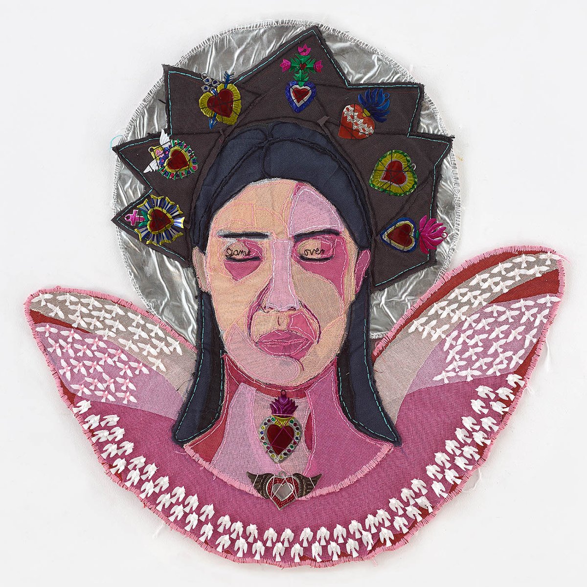 bittersauer's tweet photo. #embroidery #gameover #ArtOnTwitter #heart https://t.co/qVyD9g34BV