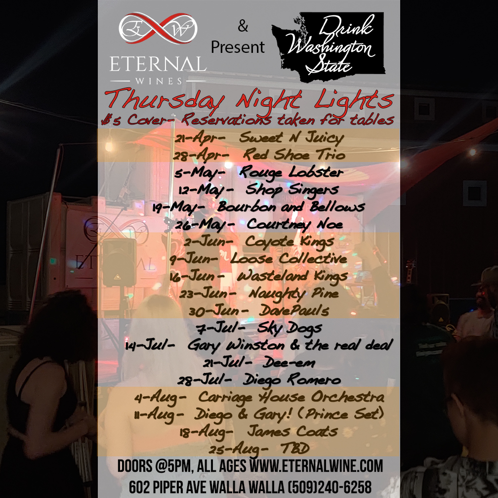Complete 2022 Thursday Night Lights Lineup is out! What week are you most excited for? facebook.com/DrinkWaState/e…
#WaWine #WallaWalla #WallaWallaWine #WallaWallaMusic #Wine #Music #WineLife #WineLover #WineCountry #Seattle #Portland #Tacoma #Boise #WallaWine #Winery