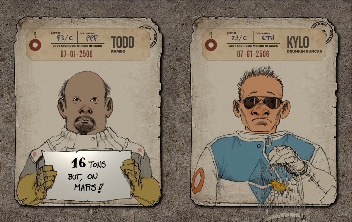 MinersofMars's tweet photo. Somebody, please stop us 😅 Mooore peeks!!

Let's go back to our everyday hard-working miners. Welcome, Todd and Kylo to the light ⚡️ #MinersofMars  #Mintingnow  #SolanaNFT #NFT #NFTdrops 

Minting on April 21st! 👀 https://t.co/qWCwqgljDI https://t.co/1yEV4J9YwH