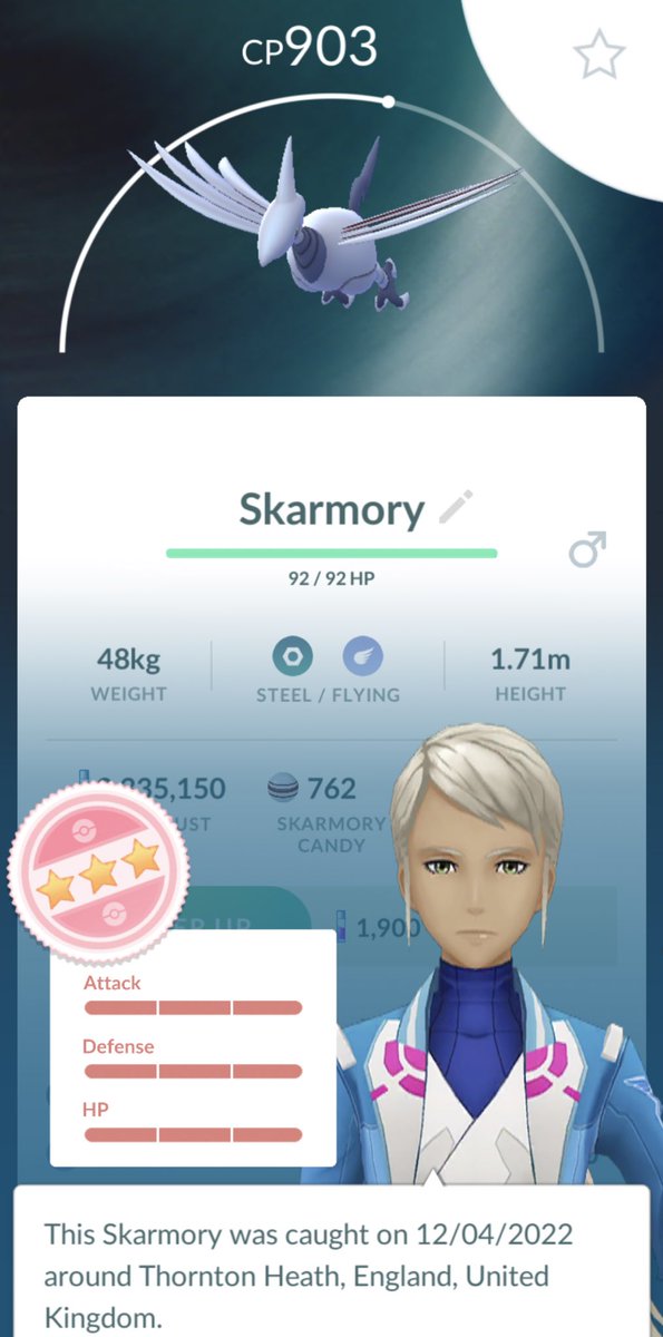 BudzinskaDonata's tweet photo. Another yummy task reward ππ
#skarmory #hundo #PokemonGO #taskreward https://t.co/1AJuEW2Alp
