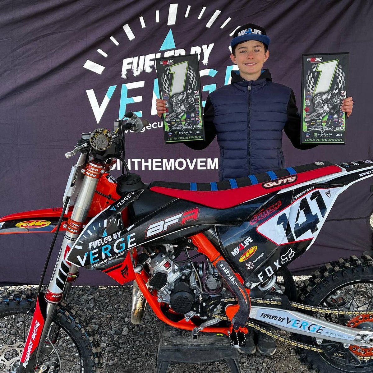 #FbV <a href="/vergecurrency/">VergeCurrency $XVG</a> #motocross  rider <a href="/141mx/">DKR $XVG⚡️</a> with his 1st place wins, to move on to next qualifying rounds in May 2022.