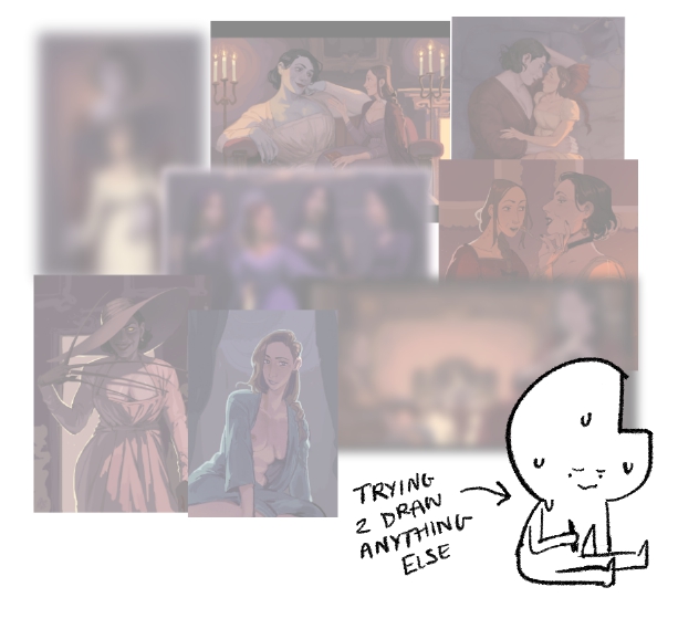 genuinely might be the characters i've drawn the most full coloured art w/ bg for in my life 